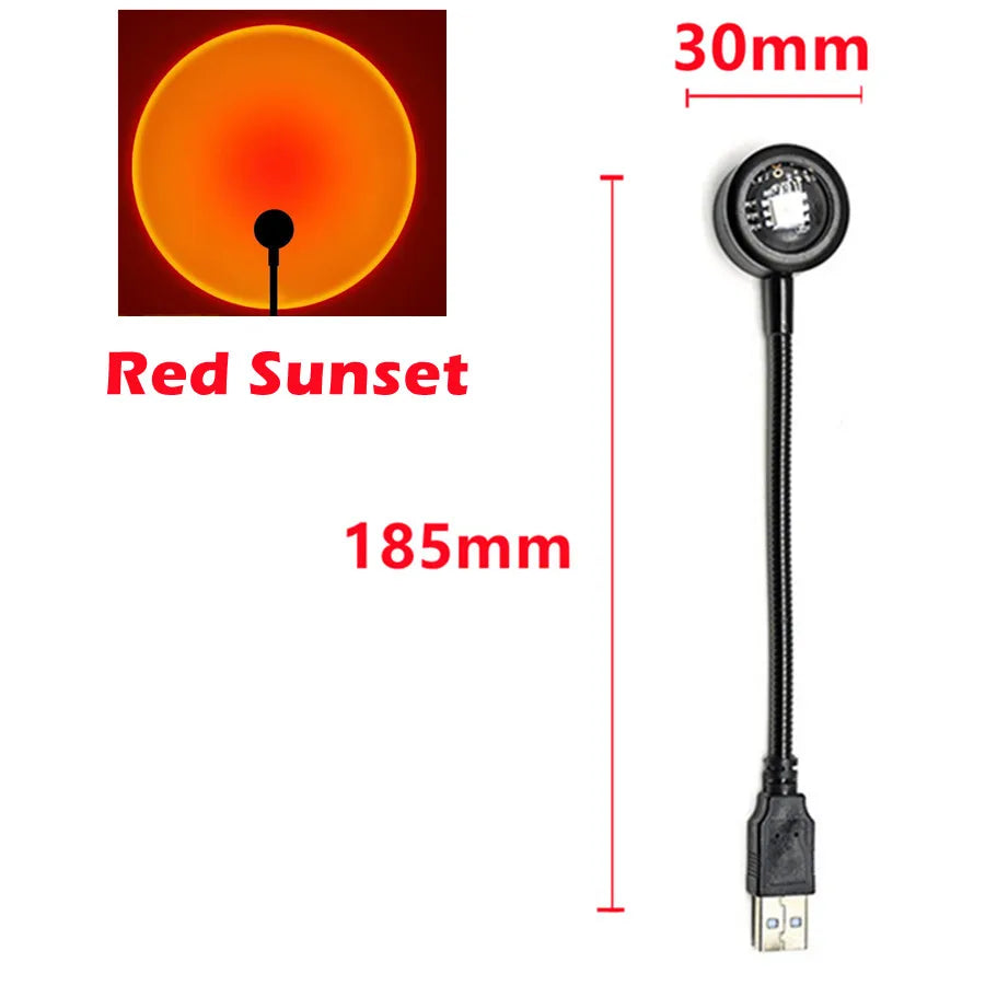 Sunset Projection Lamp, USB Mood Light for Bedroom & Living Room