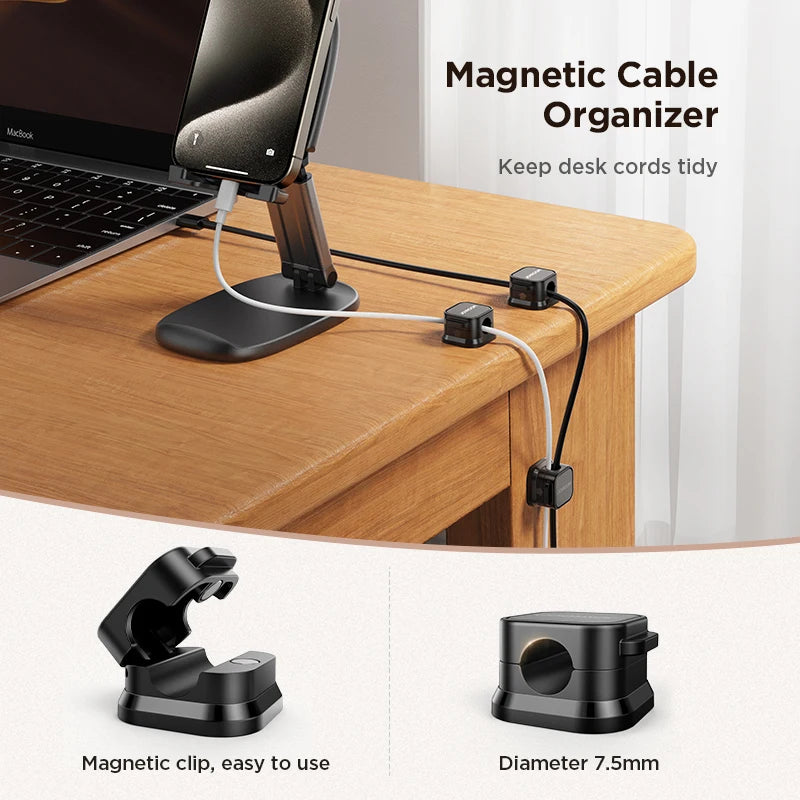Magnetic Cable Clips — Under Desk Cable Management Organiser