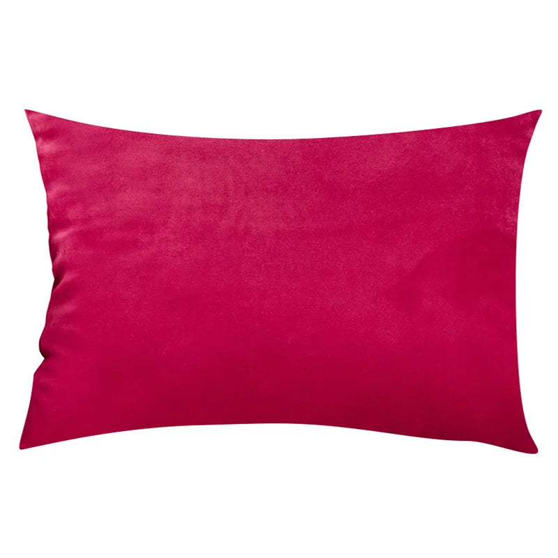 Soft Velvet Cushion Cover — Plaid Pillowcase for Sofa, Bedroom & Living Room Decor