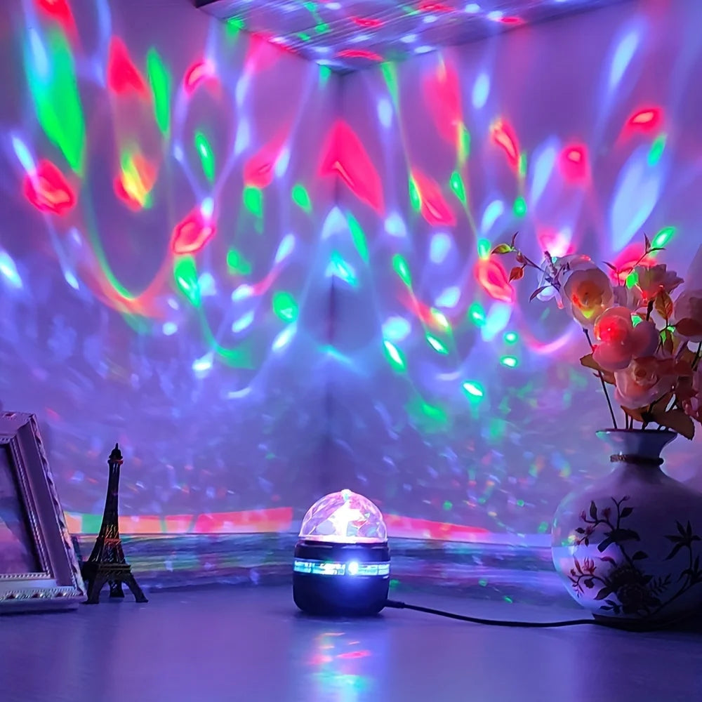 LivSmart Galaxy Aurora Projector, 360° Rotating RGB Night Light with Remote