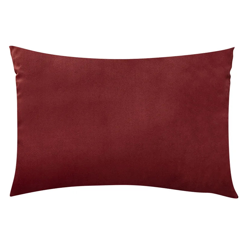 Soft Velvet Cushion Cover — Plaid Pillowcase for Sofa, Bedroom & Living Room Decor