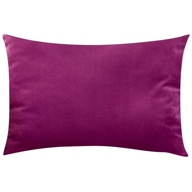 Soft Velvet Cushion Cover — Plaid Pillowcase for Sofa, Bedroom & Living Room Decor