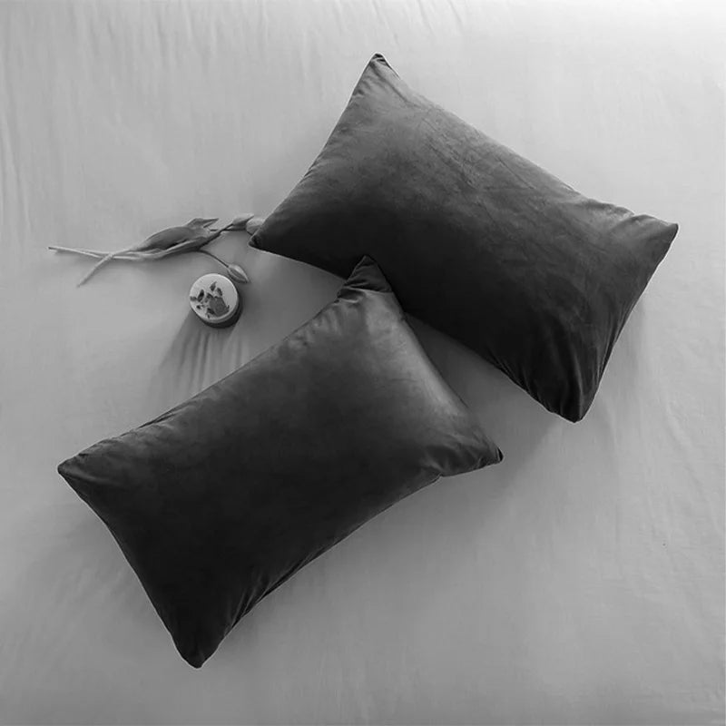 Soft Velvet Cushion Cover — Plaid Pillowcase for Sofa, Bedroom & Living Room Decor
