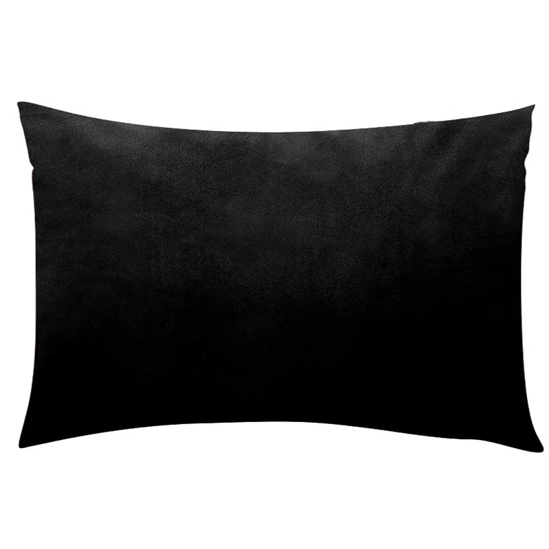 Soft Velvet Cushion Cover — Plaid Pillowcase for Sofa, Bedroom & Living Room Decor