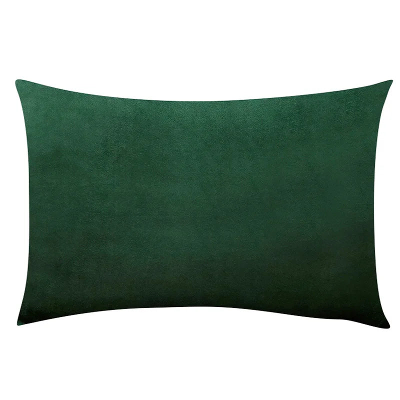 Soft Velvet Cushion Cover — Plaid Pillowcase for Sofa, Bedroom & Living Room Decor