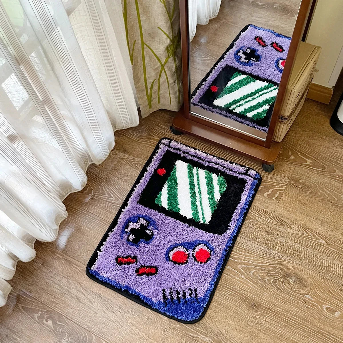 Retro Game Controller Tufted Rug,  Aesthetic Room Decor