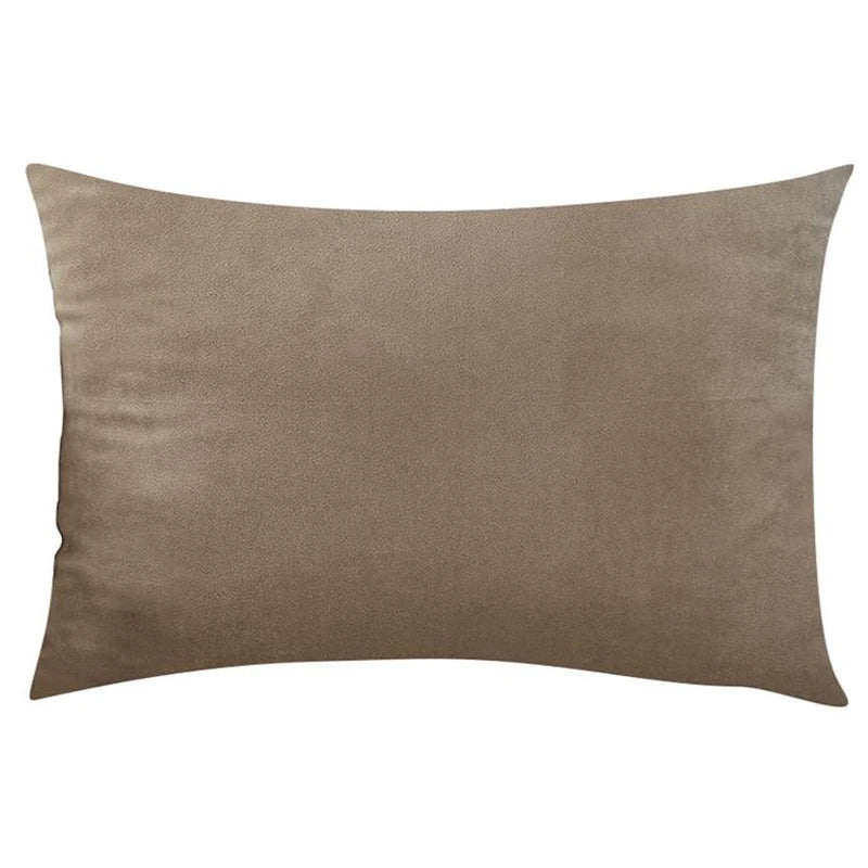Soft Velvet Cushion Cover — Plaid Pillowcase for Sofa, Bedroom & Living Room Decor