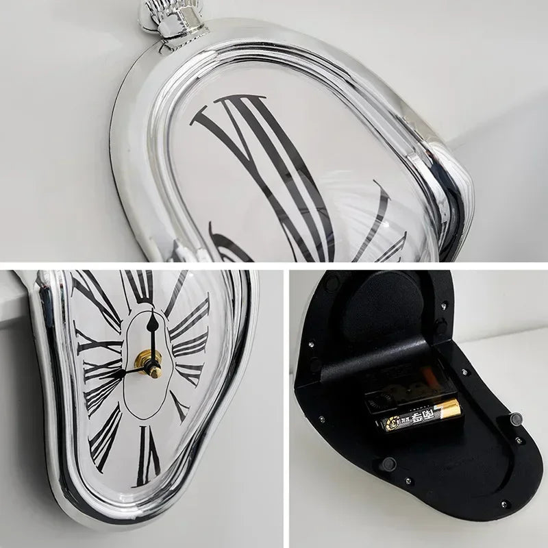 Melting Wall Clock - Surreal Salvador Dali Style Shelf & Wall Decor