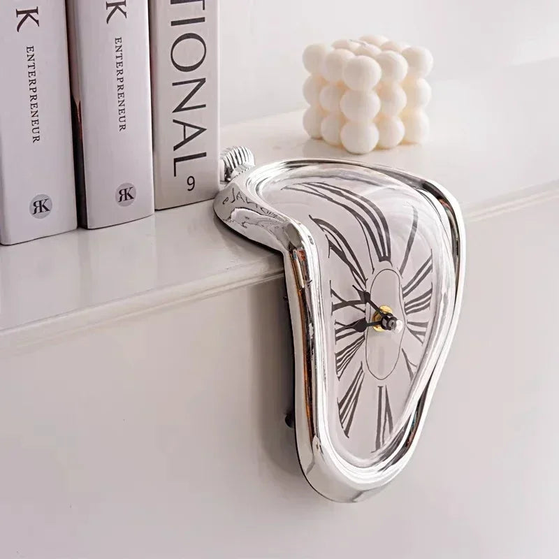 Melting Wall Clock - Surreal Salvador Dali Style Shelf & Wall Decor