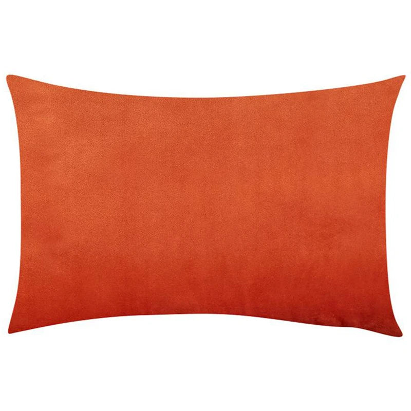 Soft Velvet Cushion Cover — Plaid Pillowcase for Sofa, Bedroom & Living Room Decor