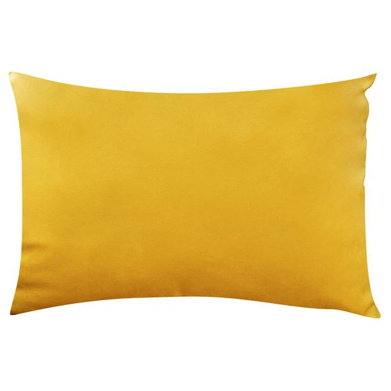 Soft Velvet Cushion Cover — Plaid Pillowcase for Sofa, Bedroom & Living Room Decor