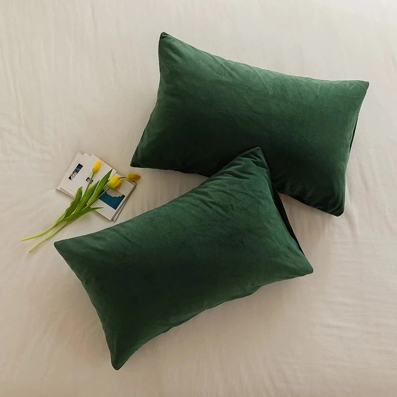 Soft Velvet Cushion Cover — Plaid Pillowcase for Sofa, Bedroom & Living Room Decor
