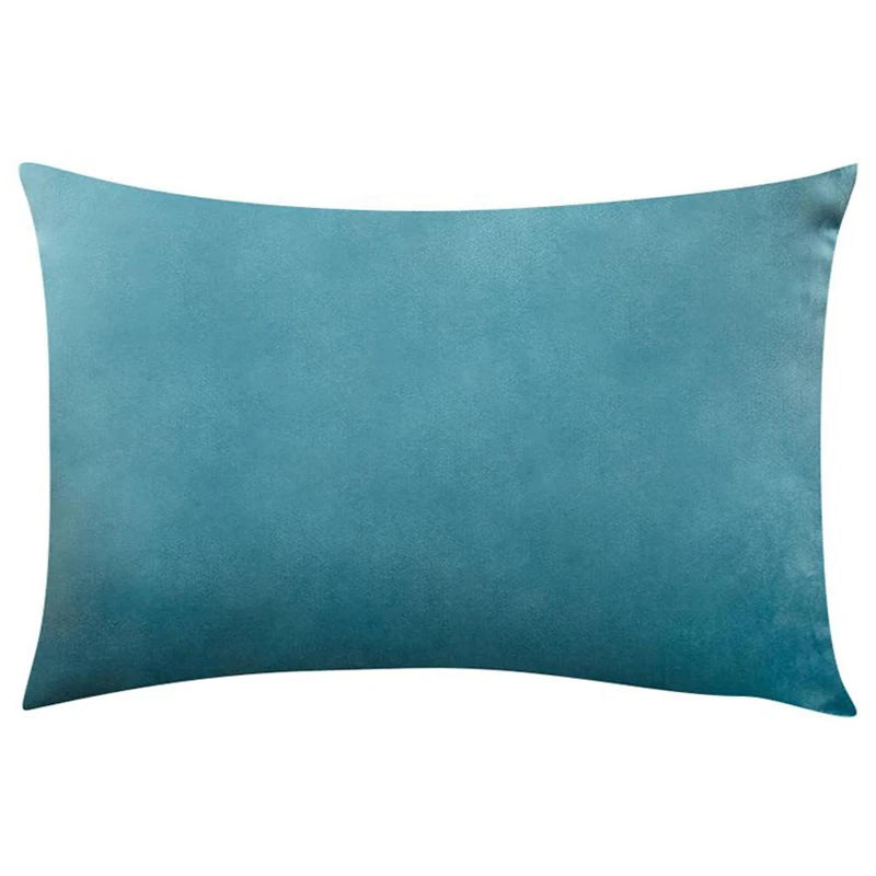 Soft Velvet Cushion Cover — Plaid Pillowcase for Sofa, Bedroom & Living Room Decor