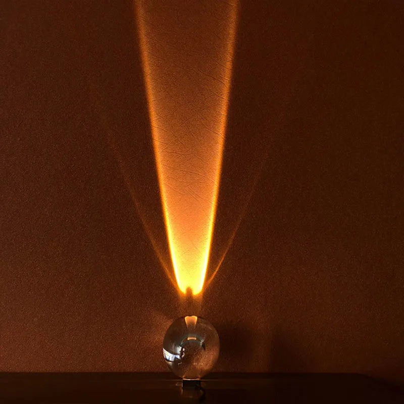 Crystal Egg Projection Lamp — 3 Colour LED Ambient Light for Bedroom & Desk