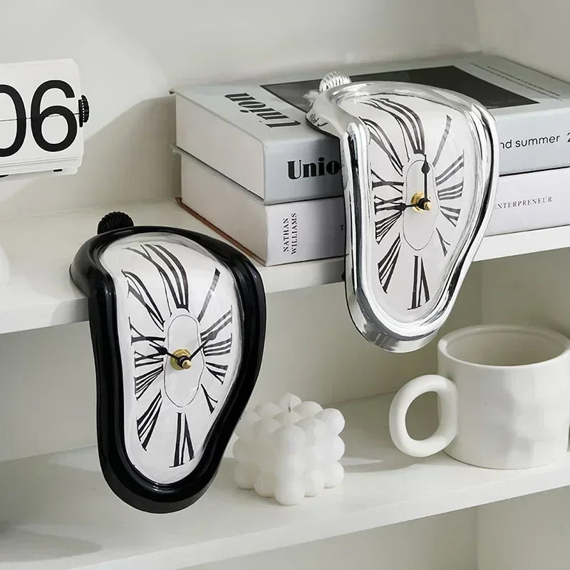 Melting Wall Clock - Surreal Salvador Dali Style Shelf & Wall Decor