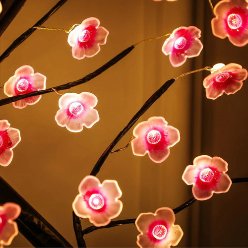 Blossom Tree LED Lamp — USB Ambient Night Light for Bedroom & Home Decor