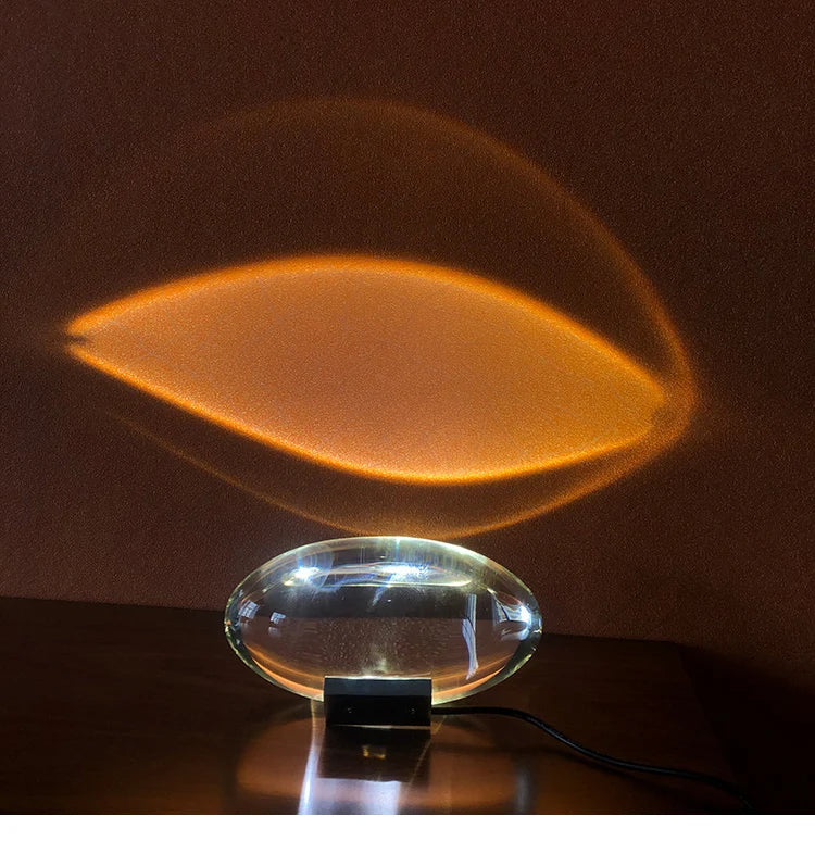 Crystal Egg Projection Lamp — 3 Colour LED Ambient Light for Bedroom & Desk