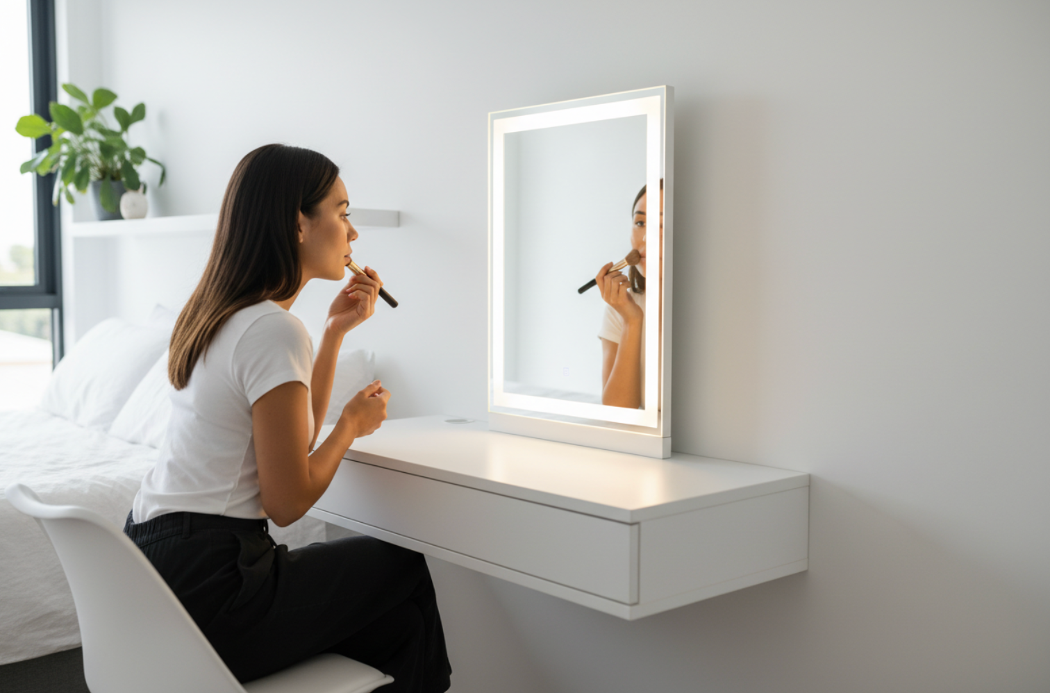 LED Vanity Mirror  3 Colour Lighting  Touch Dimmer  USB Rechargeable  NZ