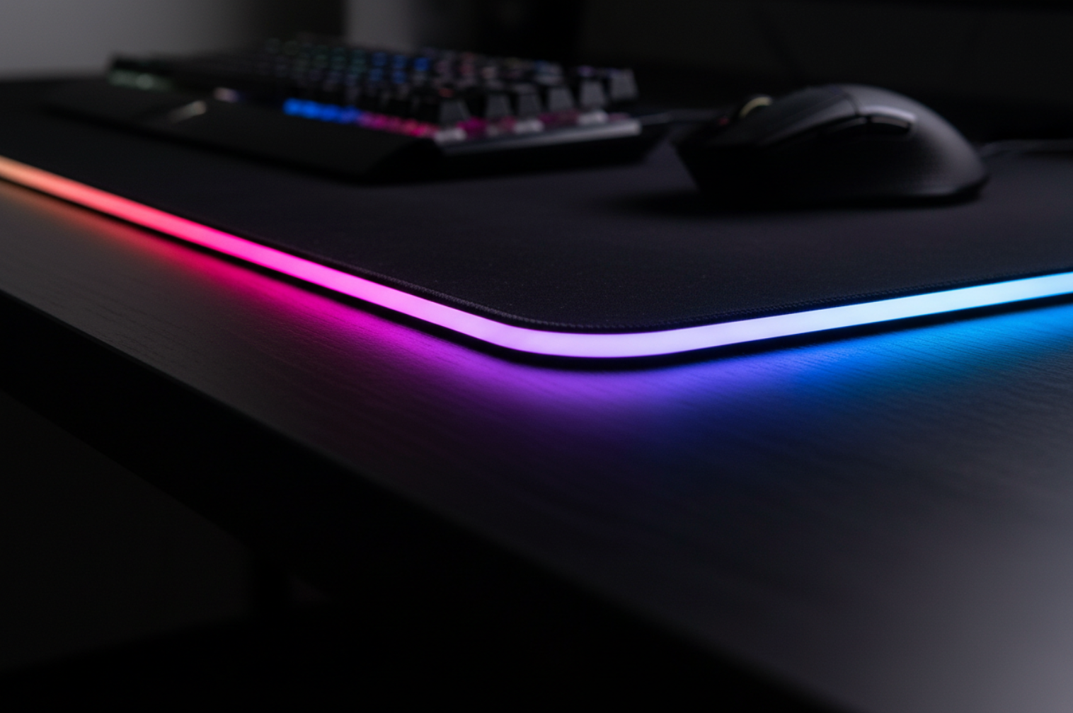 RGB LED Gaming Desk Mat  14 Lighting Modes  Non-Slip  Waterproof  NZ