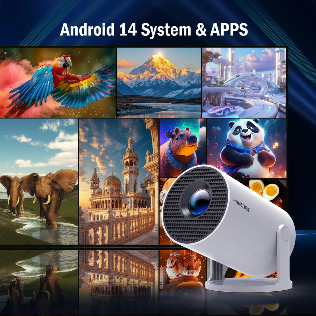 Magcubic HY300 Pro 4K Smart Projector, Android 14 Home Cinema Projector for Bedroom & Living Room