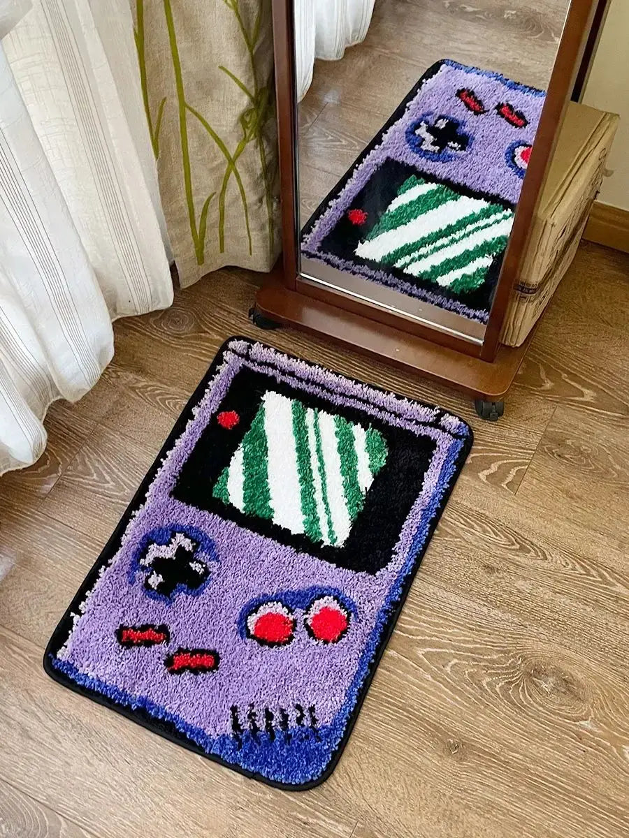 Retro Game Controller Tufted Rug,  Aesthetic Room Decor
