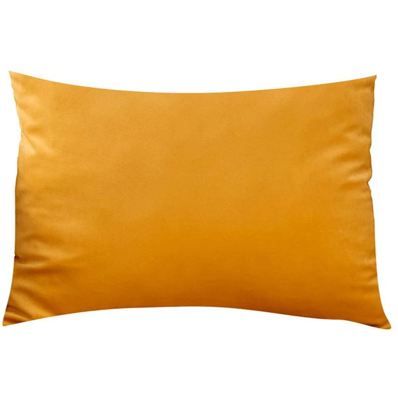 Soft Velvet Cushion Cover — Plaid Pillowcase for Sofa, Bedroom & Living Room Decor